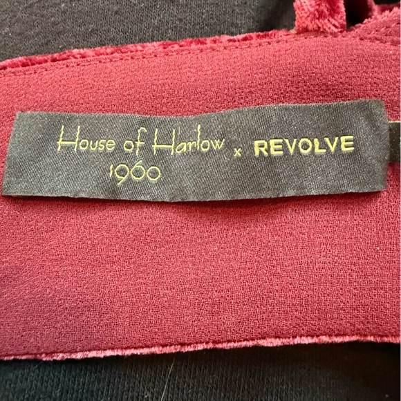 House Of Harlow 1960 by Revolve Wine Velvet Bralette Women's Size XS - Picture 9 of 11